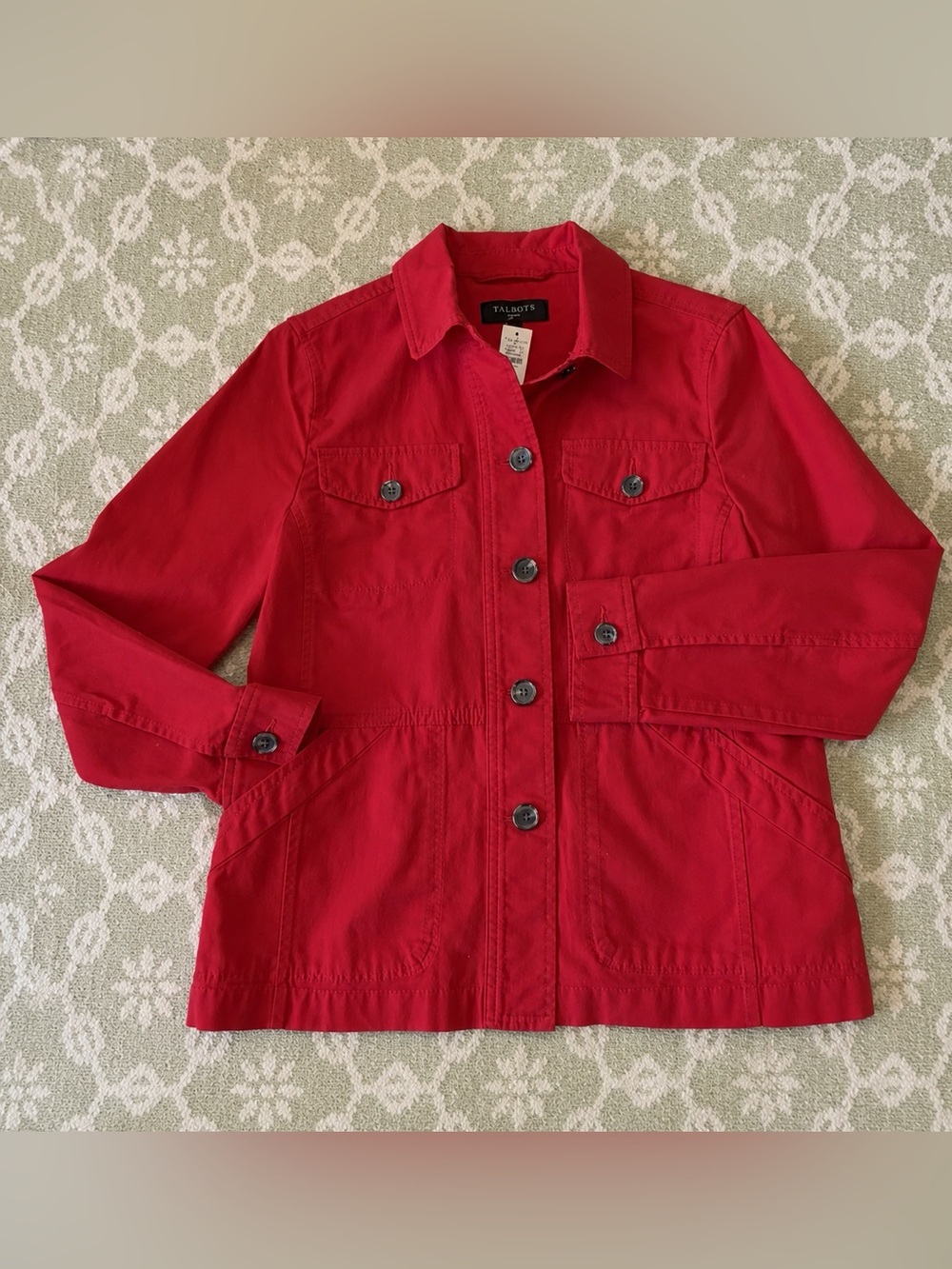 NWT Talbots 6P Petite Red Barn Coat